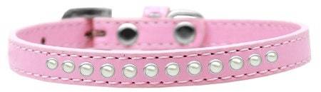 Dog, Puppy & Pet Fashion Collar, "One Row Pearl Rimsets"