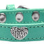 Dog, Puppy & Pet Premium Collar, "Clear Crystal Heart"