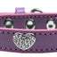 Dog, Puppy & Pet Premium Collar, "Clear Crystal Heart"