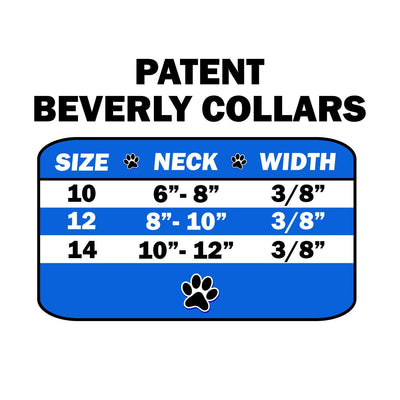 Dog, Puppy & Pet Collar, "Patent Jewel Beverly"