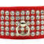 Dog, Puppy & Pet Collar, "Patent Five Row Clear Crystal"