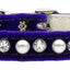 Dog, Puppy and Pet Collar, "Velvet Pearl & Crystal"