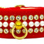 Dog, Puppy and Pet Collar, "Velvet Mini Pearl & Crystal"