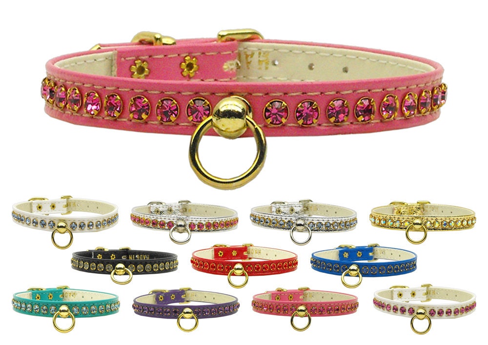 Dog, Puppy & Pet Collar, "Petite Rhinestone"