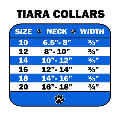 Dog, Puppy & Pet Collar, "Tiara Rhinestone"