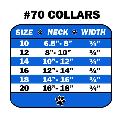 Dog, Puppy and Pet Collar, "#70 Plain, Blank"