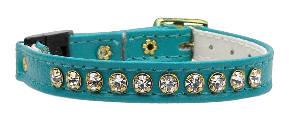 Cat Breakaway Buckle Collar, "One Row Rhinestone"