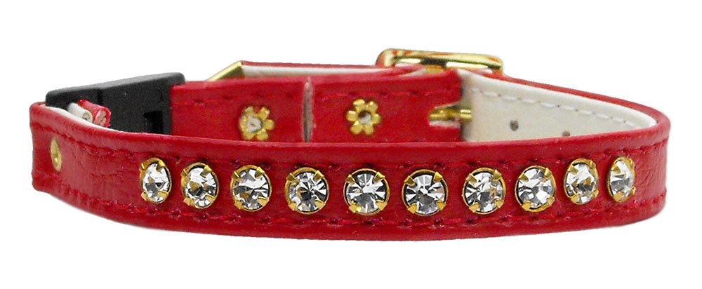 Cat Breakaway Buckle Collar, "One Row Rhinestone"