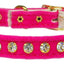 Premium Cat Safety With Band Collar, "Velvet One Row Rhinestone"