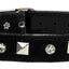 Dog, Puppy and Pet Collar, "Velvet Crystal & Pyramid"