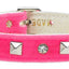 Dog, Puppy and Pet Collar, "Velvet Crystal & Pyramid"