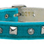 Dog, Puppy and Pet Collar, "Velvet Crystal & Pyramid"