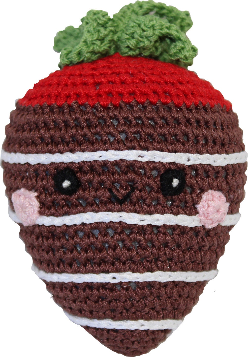 Knit Knacks Organic Cotton Pet & Dog Toys, "Fruits" (Choose from: Strawberries, Pear, Pineapple, Lemon, Chili Pepper, Avocado or Banana)