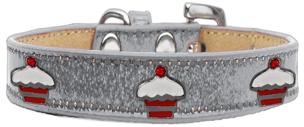 Christmas Dog, Puppy & Pet Widget Ice Cream Collar, "Red Cupcake"