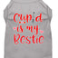 Pet Dog & Cat Shirt Screen Printed, "Cupid Is My Bestie"