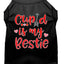 Pet Dog & Cat Shirt Screen Printed, "Cupid Is My Bestie"