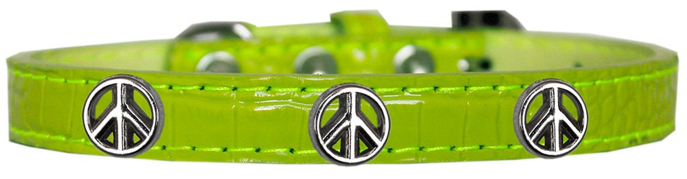 Dog, Puppy & Pet Designer Croc Widget Collar, "Peace Sign"