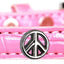 Dog, Puppy & Pet Designer Croc Widget Collar, "Peace Sign"