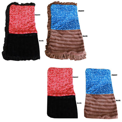 Dog, Puppy & Pet or Cat Sleepytime Cuddle Blankets, "Westerns" (Choose from: Red or Blue!)