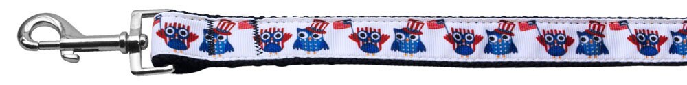 Pet Dog & Cat Nylon Collar or Leash, "American Owls"