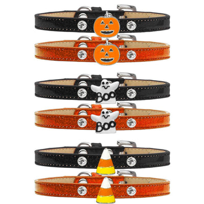 Halloween Dog, Puppy & Pet Widget Ice Cream Collar, "Halloween Charms" (Available in: Candy Corn, Pumpkin or Ghost)