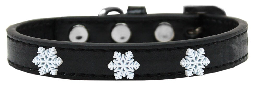 Dog, Puppy and Pet Widget Fashion Collar, "Snowflakes"