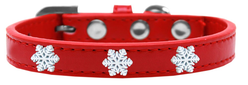 Dog, Puppy and Pet Widget Fashion Collar, "Snowflakes"