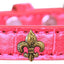 Dog, Puppy & Pet Designer Croc Widget Collar, "Bronze Fleur De Lis"