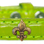 Dog, Puppy & Pet Designer Croc Widget Collar, "Bronze Fleur De Lis"