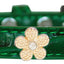 Dog, Puppy & Pet Designer Croc Widget Collar, "Gold Flowers"