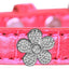 Dog, Puppy & Pet Designer Croc Widget Collar, "Silver Flowers"