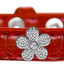 Dog, Puppy & Pet Designer Croc Widget Collar, "Silver Flowers"