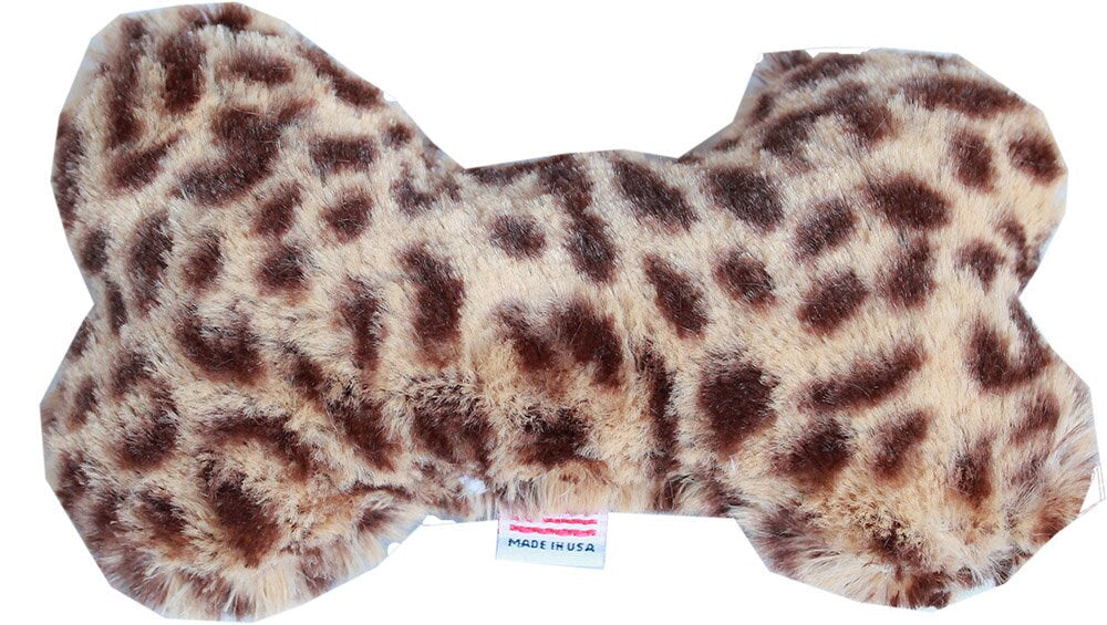 Pet and Dog Plush 6" Bone Toy, "Animal Print Group" (Available in 9 Animal Print options!)