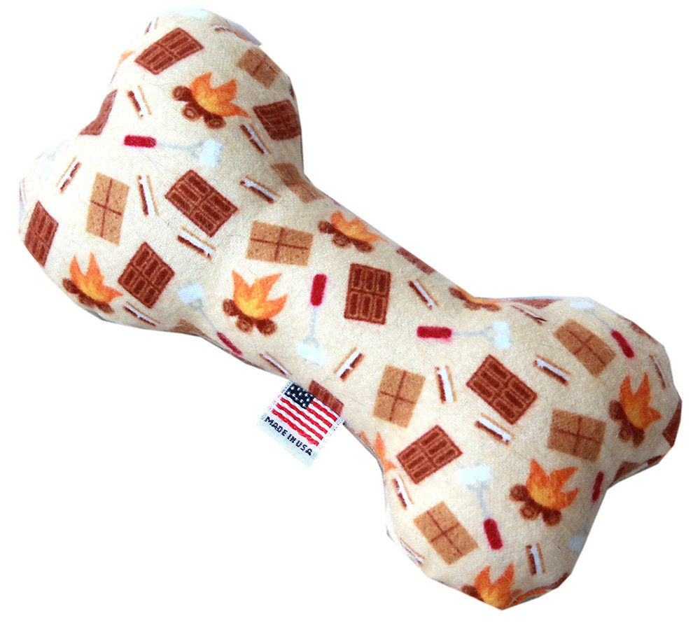 Pet and Dog Plush 6" Bone Toy, "Wanderlust Group" (Available in 6 different pattern options!)