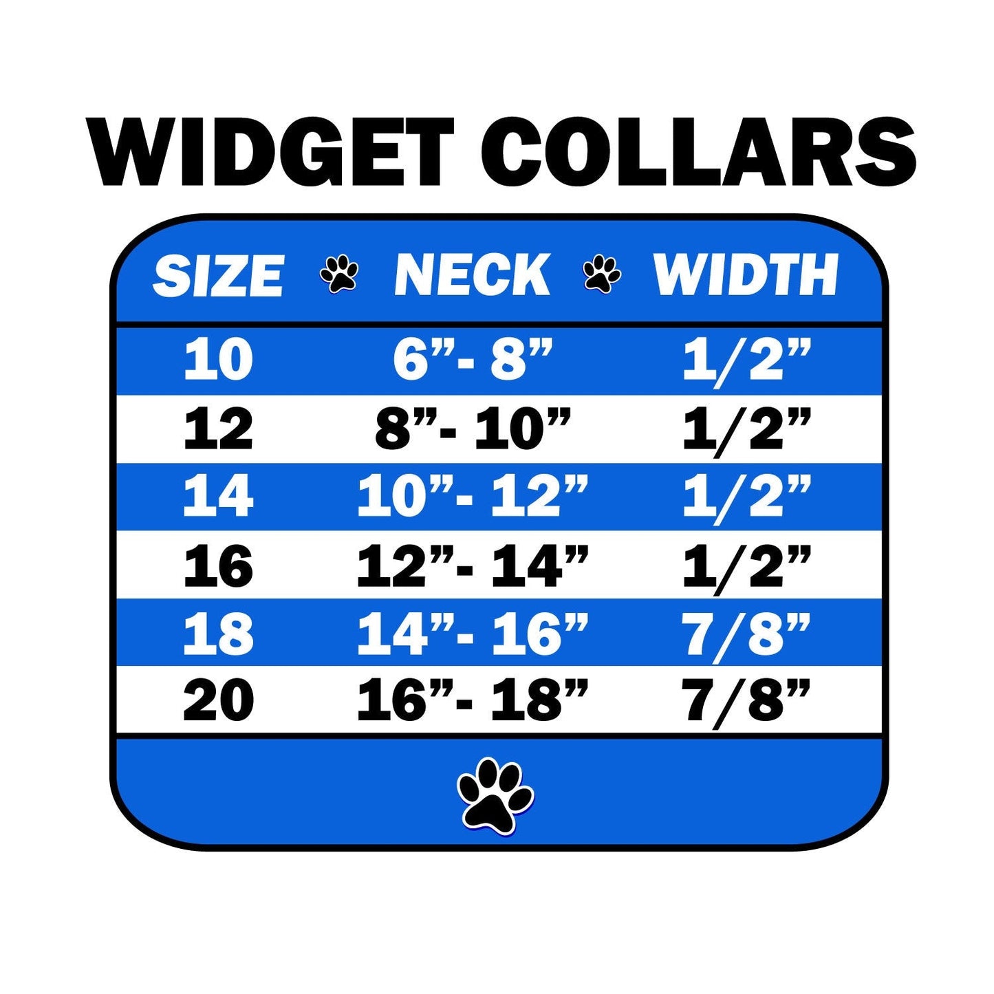 Dog, Puppy and Pet Widget Fashion Collar, "Red, White & Blue Stars"