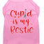 Pet Dog & Cat Shirt Screen Printed, "Cupid Is My Bestie"