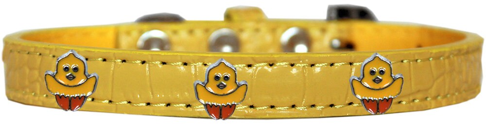 Dog, Puppy & Pet Designer Croc Widget Collar, "Chickadee"