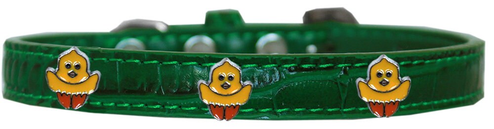 Dog, Puppy & Pet Designer Croc Widget Collar, "Chickadee"