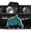 Dog, Puppy & Pet Designer Croc Widget Collar, "Dolphins"