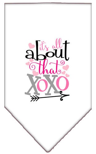 Pet and Dog Bandana Screen Printed, "It's All About That XOXO"