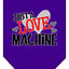 Pet and Dog Bandana Screen Printed, "Love Machine"