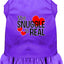 Dog Dress, Pet Dog & Cat Dress Screen Printed, "The Snuggle Is Real"