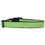 Pet Dog & Cat Nylon Collar or Leash, "Houndstooth Lime Green"