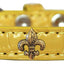 Dog, Puppy & Pet Designer Croc Widget Collar, "Bronze Fleur De Lis"