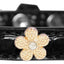 Dog, Puppy & Pet Designer Croc Widget Collar, "Gold Flowers"