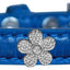 Dog, Puppy & Pet Designer Croc Widget Collar, "Silver Flowers"