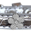 Dog, Puppy & Pet Designer Croc Widget Collar, "Silver Flowers"