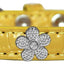 Dog, Puppy & Pet Designer Croc Widget Collar, "Silver Flowers"