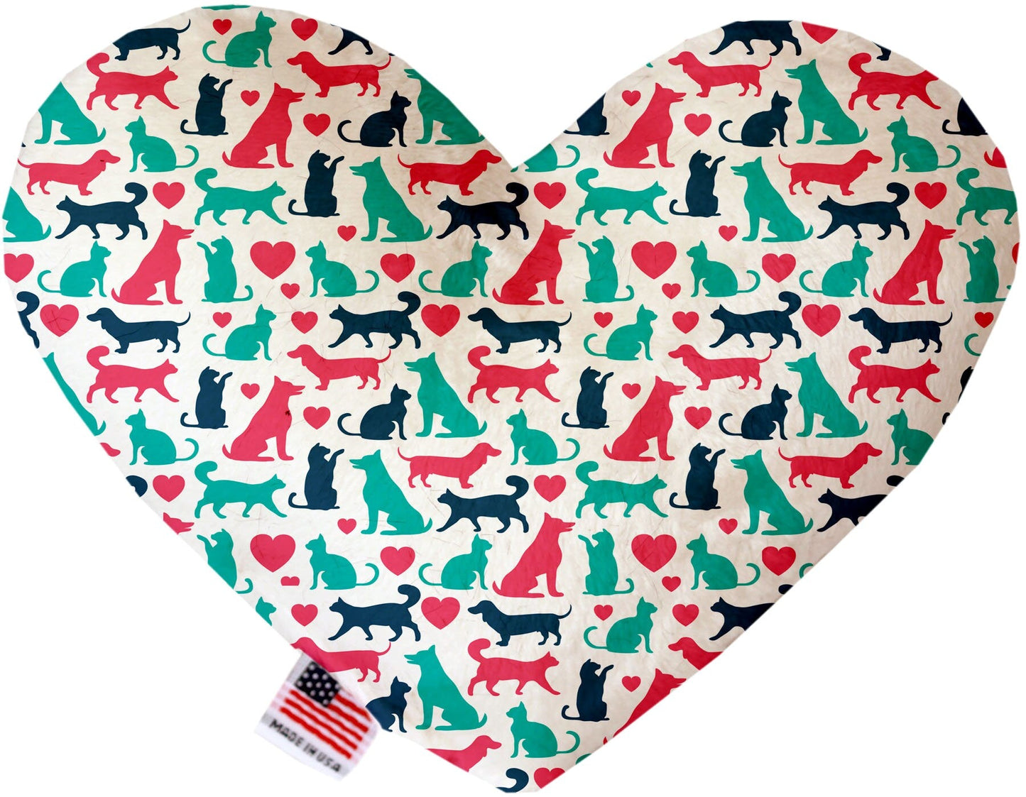 Pet & Dog Plush Heart or Bone Toy, "Westie World Group" (Available in different sizes, and 4 different pattern options!)