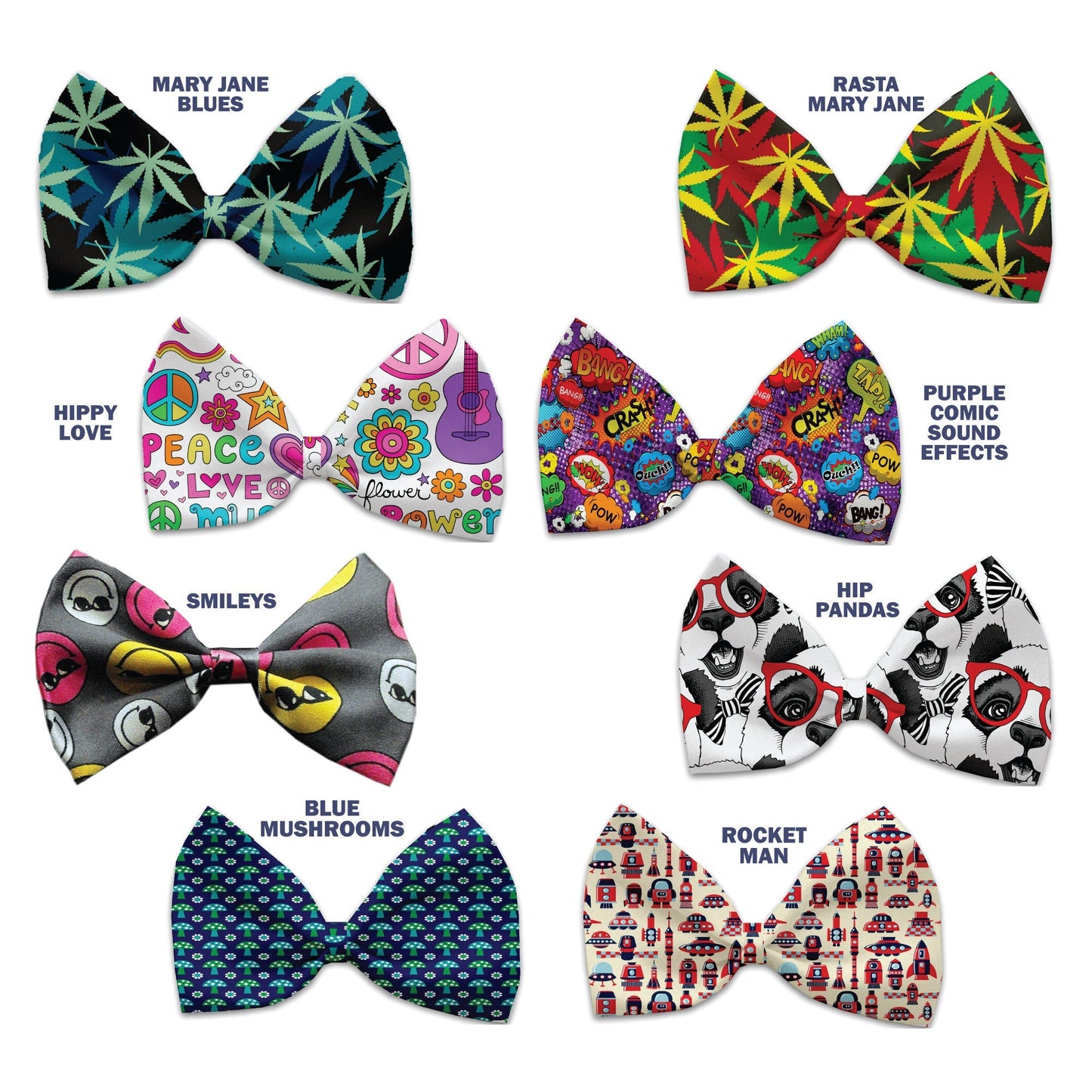 Pet, Dog and Cat Bow Ties, "Mary Jane Group" *Available in 9 different pattern options!*